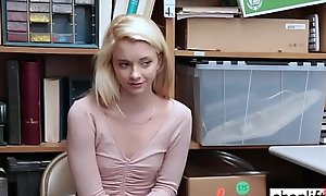 Pretty blonde legal age teenager calumniatory by a cop and banged permanent