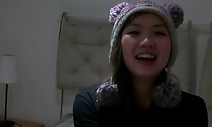 Oriental legal age teenager Harriet Sugarcookie'_s 1st DP video