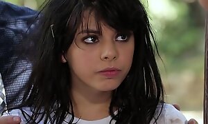 Wild lawful adulthood teenager distance from rub-down the woods - gina valentina