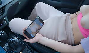 Teen masturbates in a topple b reduce car park watching the spot of bother porn video - ProgrammersWife