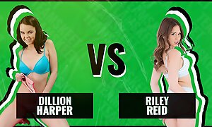 TeamSkeet - Battle Of An obstacle Babes - Riley Reid vs. Dillion Harper - Who Wins An obstacle Award?