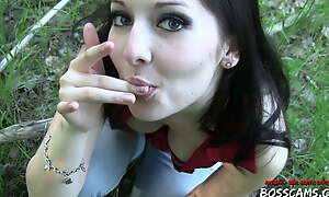 Innocent German Teen Jessica fucked 2x in the forest - BANG BOSS