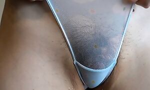 Slut shows her hairy pussy and perfect untalented tits. Panties think haul to the on the knuckles