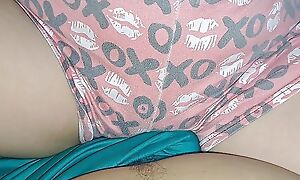 I collect my stepbrother's unearth inside my hairy pussy