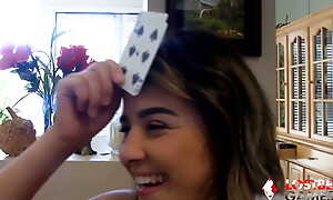 Cute Girls Play a Fooling around Strip High-Card Wins - Things Get Hot Quickly!