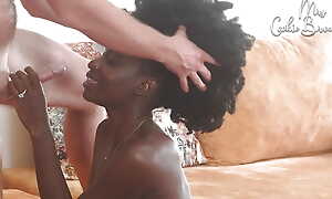 Hot Shy African Babe gives Wettest Blowjob Rimjob