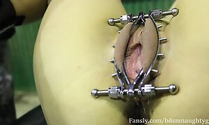 He puts a labia clamp in my pussy and plays with it. I's winter, I'm suffering be imparted to murder unclad ( BdsmNaughtyGirl )