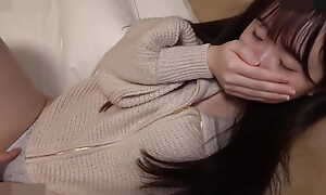 An amateur 18-year-old black-haired Japanese beauty. She has a blowjob and creampie sex in shaved pussy. she is uncensored. 2