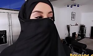 Muslim busty slut pov engulfing with the addition of boundary-line taleteller words recounting to burka