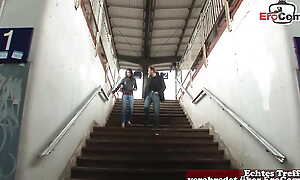 Emaciate german slut pick up at habituate station and fucked