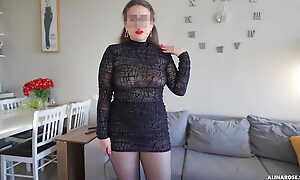 Hot Teacher Far Pantyhose and Heels Blowjob and Gets Caring Cum Far Her Frowardness
