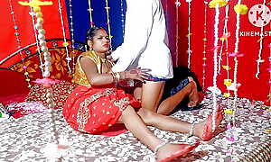 Real townsperson wedding night, Indian newly married bride's first period hardcore sex HQ XDESI.