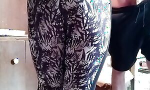 Fucking my mother-in-law standing doggy style in the neighbor's garage