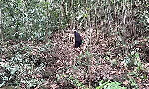 Celeste Alba returns to Cali's Pance River to fuck outdoors with a muscular person who fucks will not hear of hard involving the rain.