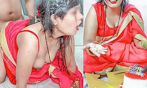 Sasur ji ne bahu ko red-letter day par Choda, Father-in-law Fucked daughter-in-law after shooting encrust on wedding red-letter day