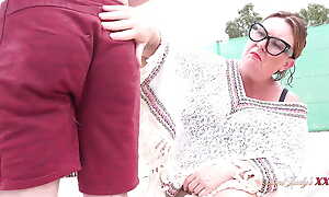 AuntJudysXXX - Busty Redhead MILF JoJo Catches the Handyman Obeying Porn