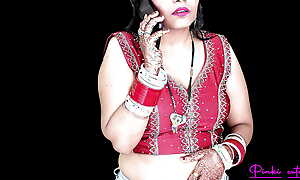2024 Karwa Chauth- Desi young wife Pinki had blowjob helter-skelter front of Moon, cumshot on her beamy Ass.