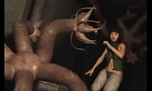 3D Monsters Gangbanging Naughty Teens!
