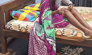 Stepsister Pussy Hard Fucked by will not hear of Step Brother, she is wearing a saree