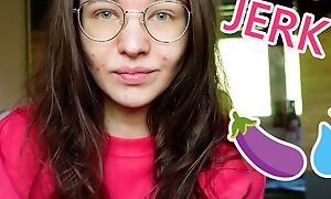 Pale Teen Girl gives perfect Spider of Instruction JOI