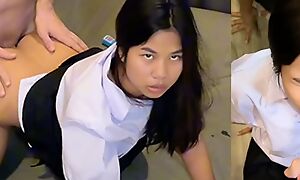 Horn-mad 18yo Thai Schoolgirl Gets Fucked Hard by a Tourist After Class