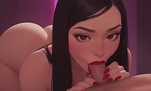Cheer Cum In My Mouth - Micro Asian Blowjob POV - AI