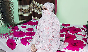 Indian Muslim Girl in Burkha Enjoys Utopian Rainy Night