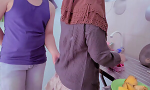 Budhe in the works harassed by naughty stepbrother
