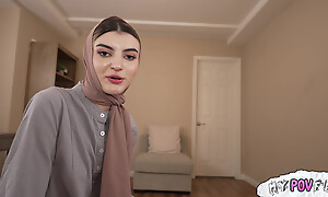 Hijab princess learns how to suck dick