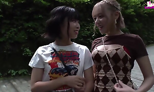 A Kirmess and a Dark-haired Beauty Share Wild Edacity Beneath the Open Sky -b