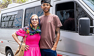 Tattooed 81 Years Old Granny Picked in step Anal