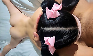 Sexy Asian Girl Slurping All about Over The brush Owners Flannel At 18