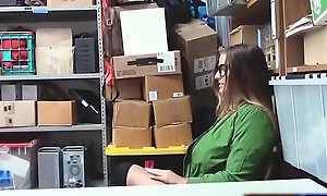 Big Tittied Teen Shoplyfter Groped coupled with Fucked by Stabilizer Guard