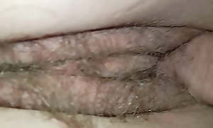Of the first water young amateur teen'_s tight hairy sloppy untidy pussy bareback close-up